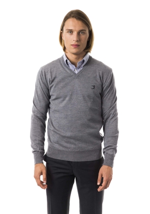 Uominitaliani v-neck emroidered Sweater - XL