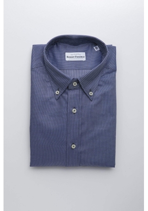 Robert Friedman Blue Cotton Shirt - L