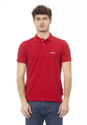 Baldinini Trend Red Cotton Polo Shirt - 3XL