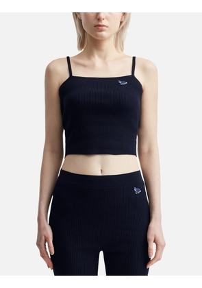 Baby Fox Patch Fine Rib Cropped Top