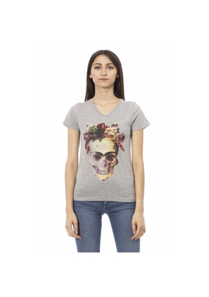 Trussardi Action Gray Cotton Tops & T-Shirt - S