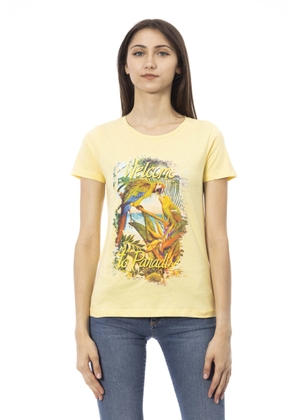 Trussardi Action Yellow Cotton Tops & T-Shirt - XXL