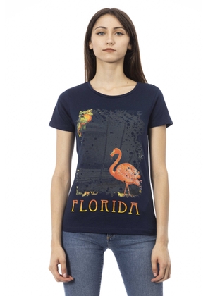 Trussardi Action Blue Cotton Tops & T-Shirt - S