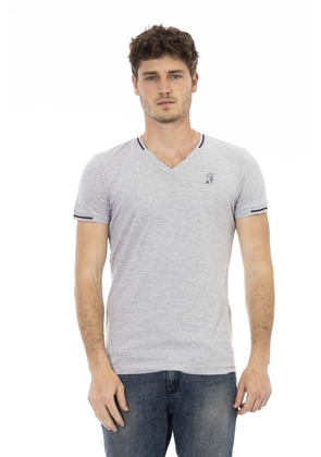 Trussardi Action Gray Cotton T-Shirt - XXL