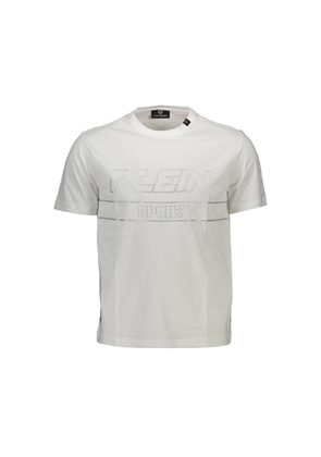 White Cotton Men T-Shirt - M