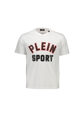 White Cotton Men T-Shirt - M