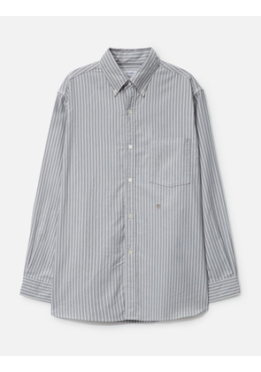Button Down Stripe Wind Shirt
