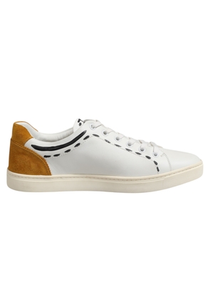 White Leather MILANO Low Top Sneakers Shoes - EU44/US11