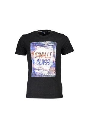 Black Cotton Men T-Shirt - XL