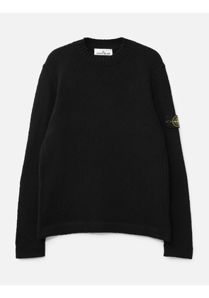 Fancy Yarn Crewneck Jumper With Brushed Texture