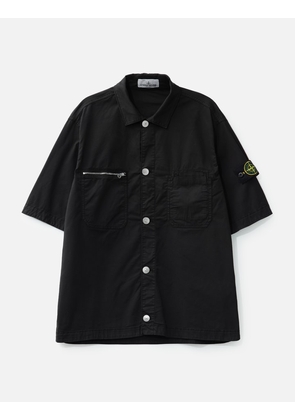 Supima® Cotton Twill Stretch-TC Short-sleeve Overshirt