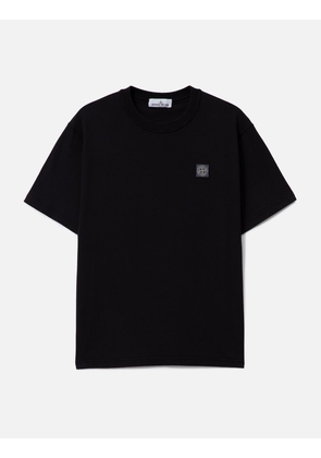 Organic Cotton Jersey 'Fissato' Effect Short Sleeve T-shirt