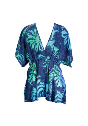 Blue Cotton Women Dress - XXL