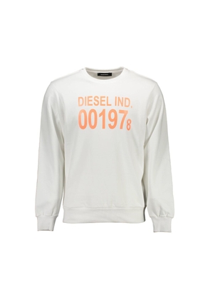 White Cotton Men Sweater - XL