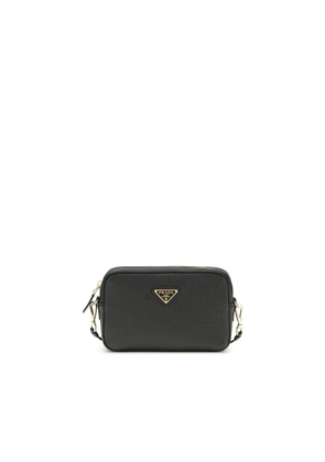 Prada Black Calf Leather Bos Taurus Shoulder Bag