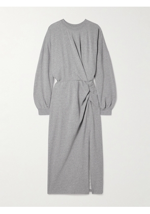 Marant Étoile - Salomon Ruched Cotton-jersey Midi Dress - Gray - FR 34,FR 36,FR 38,FR 40,FR 42,FR 44