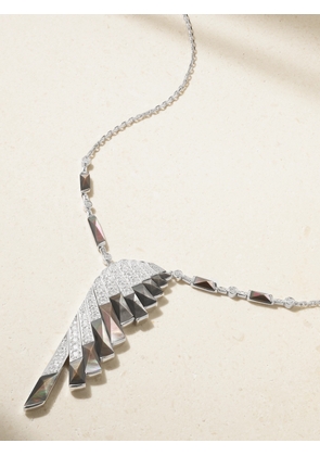 Garrard - Wings Rising 18-karat White Gold, Mother-of-pearl And Diamond Necklace - One size
