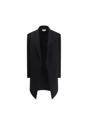 The Row Black Fleece Wool Coat - 4
