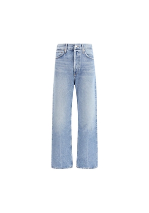 Agolde Blue Cotton Straight-Leg Jeans - W24