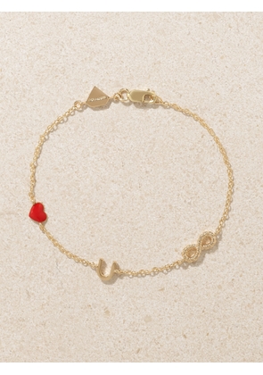 Alison Lou - Love U Forever By-the-yard 14-karat Gold And Enamel Bracelet - One size