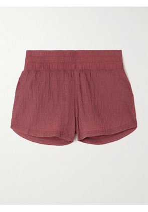 Varley - Cala Plissé-shell Shorts - Burgundy - xx small,x small,small,medium,large,x large