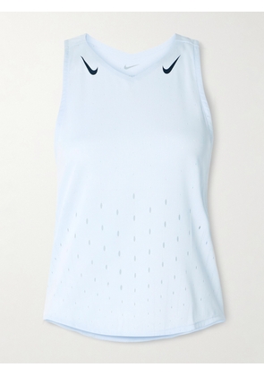 Nike - Aeroswift Perforated Dri-fit Adv Tank - Blue - x small,small,medium,large,x large
