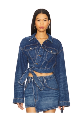 Alexander Wang Wrapped Trucker Jacket in Blue. Size L. Also in XS.