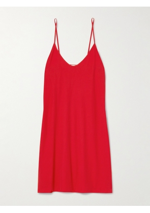 Skin - Organic Pima Cotton-jersey Chemise - Red - 0,1,2,3,4