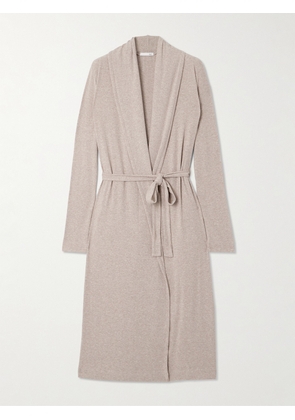 Skin - Ribbed Stretch-jersey Robe - Gray - 01,2,3,4,5