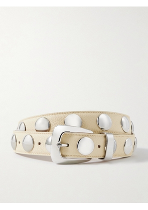 KHAITE - Benny Studded Leather Belt - Ivory - 70,75,80,85,90