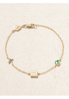 Alison Lou - Travel By The Yard 14-karat Gold And Enamel Bracelet - One size