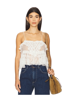 Free People Sofia Embroidered Tank in Ivory. Size L. Also in M, XL.