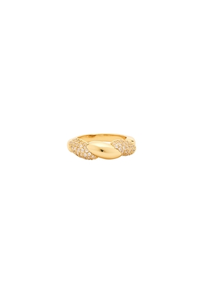 Joy Dravecky Jewelry Brooke Ring in Metallic Gold. Size 6. Also in 7.