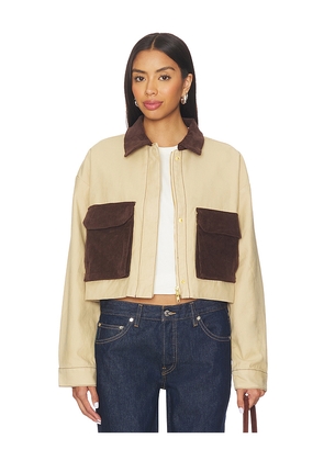 Hudson Jeans Chore Jacket in Tan. Size L. Also in M, S, XS.