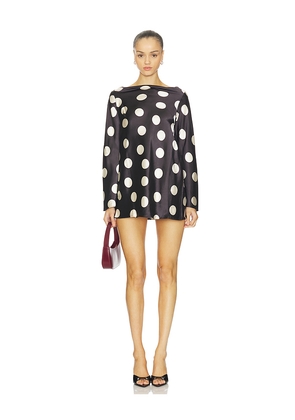 Free People Tigre Printed Mini Dress in Black. Size L. Also in M, S.