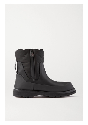 Moncler - Rain Don't Care Paneled Leather And Shell Ankle Boots - Black - IT35,IT35.5,IT36,IT36.5,IT37,IT37.5,IT38,IT38.5,IT39,IT39.5,IT40,IT40.5,IT41