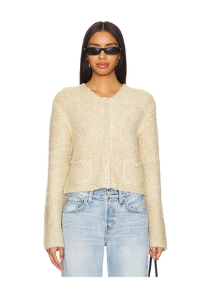 MAJORELLE Inara Boucle Jacket in Tan. Size S. Also in XS.