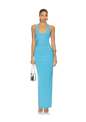 Nookie Natalia Halter Maxi Dress in Blue. Size L. Also in S, XS.