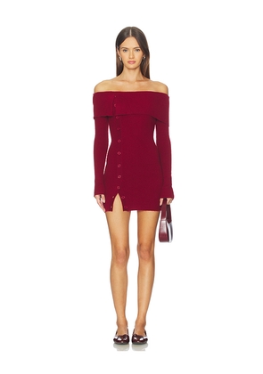 Lovers and Friends Lexi Mini Dress in Wine. Size L. Also in M, S, XL, XS.