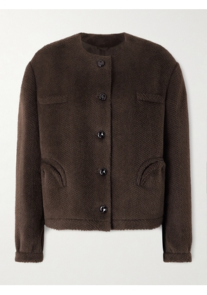 BLAZÉ Milano - This Is It Gliss Herringbone Alpaca And Wool-blend Jacket - Brown - 00,1,2,3,4