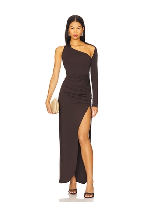 superdown Romona Maxi Dress in Chocolate. Size L. Also in S, XL, XS.