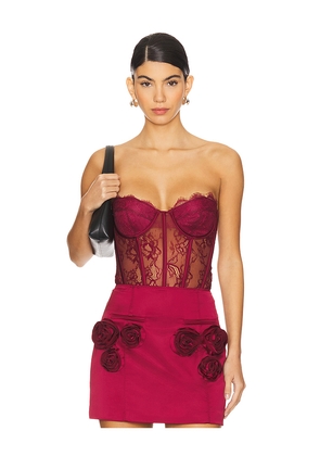 retrofete Otto Bodysuit in Burgundy. Size M. Also in L, XL, XXL.