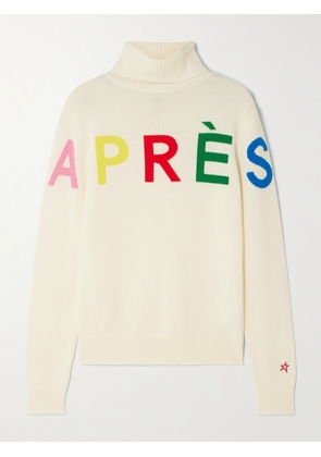 Perfect Moment - Intarsia Merino Wool Turtleneck Sweater - Cream - x small,small,medium,large