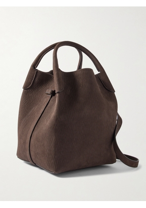 Loro Piana - Bale Small Textured-suede Shoulder Bag - Brown - One size