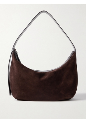 STAUD - Demy Large Leather-trimmed Suede Shoulder Bag - Brown - One size