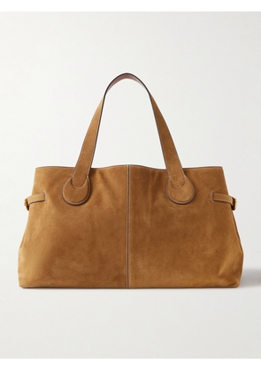 STAUD - Piper Suede Tote - Brown - One size