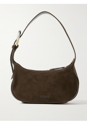 STAUD - Owen Suede Shoulder Bag - Brown - One size