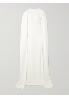 Stella McCartney - Cape-effect Stretch-cady Gown - White - IT34,IT36,IT38,IT40,IT42,IT44,IT46,IT48