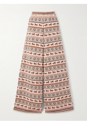 Stella McCartney - Wool Wide-leg Pants - Brown - xx small,x small,small,medium,large