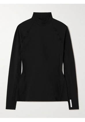 Hunza G - Miley Appliquéd Stretch Recycled-jersey Top - Black - x small,small,medium,large,x large